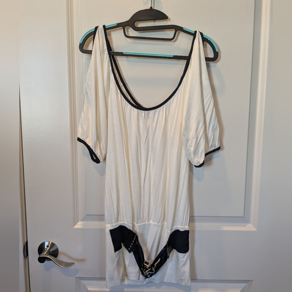 Women's Wet Seal Cold Shoulder White Blouse, Size Medium